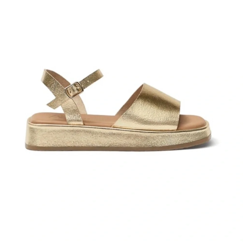 Zara Girls Gold Platform Sandals
